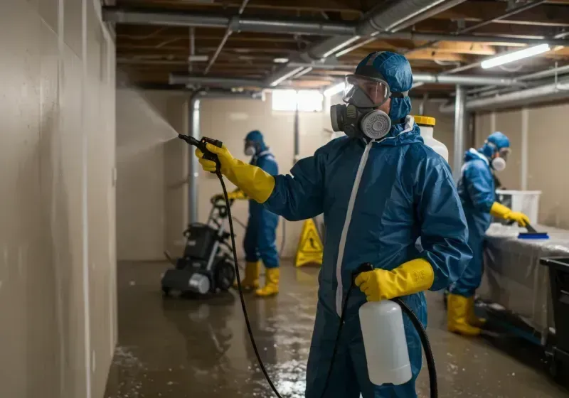 Basement Sanitization and Antimicrobial Treatment process in Jamestown, ND